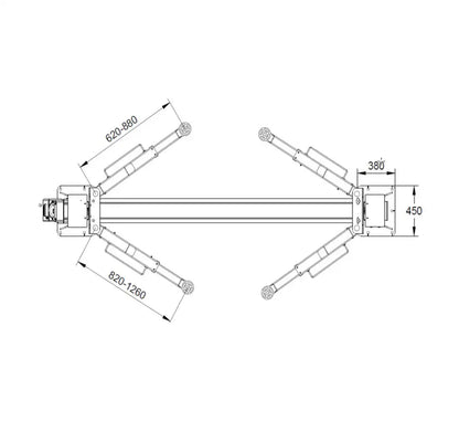 Pont 4 Tonnes avec renfort –  L-220R Redats