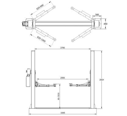 Pont 2 Colonnes 4 Tonnes – Redats L-200