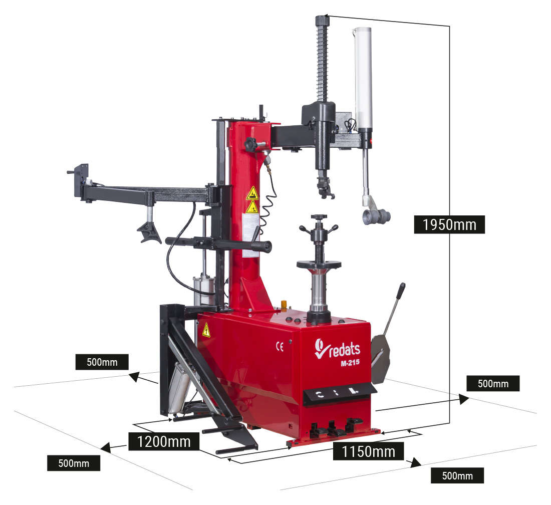 Démonte-pneus semi-automatique avec bras élévateur RUN-FLAT- REDATS M-215 - 400V