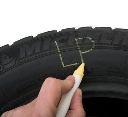 Pack craies de marquage pour pneu - jaune  x12
